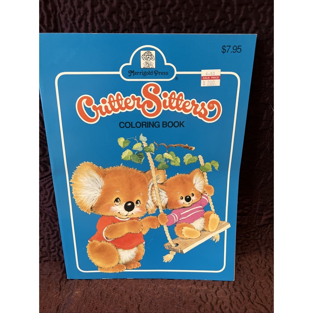 Vintage Critter Sitters Giant Coloring Book 1992 Merrigold‎ Press Brand New Mint